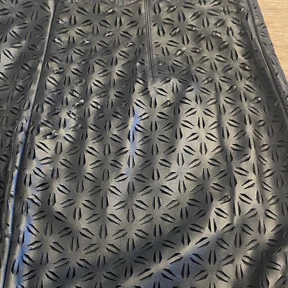 Bailey 44 NWT Black Faux Leather Pencil Skirt with Eyelet Cutout Design - Picture 5 of 7